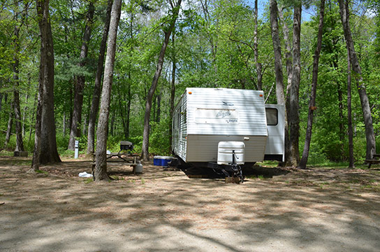 Canoe River Campground Site #107 - Mansfield, MA